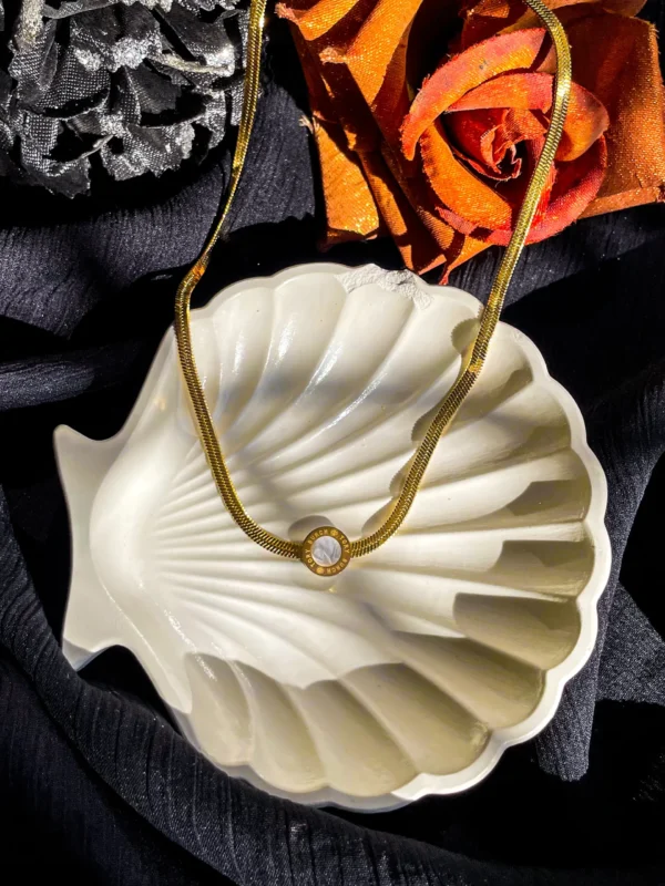 White Studded Necklace