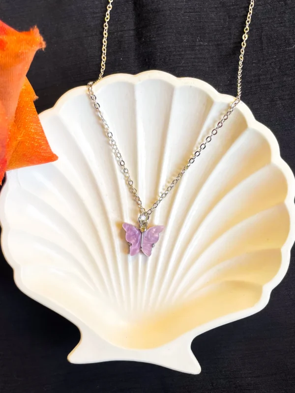 Lilac Gems Butterfly Necklace
